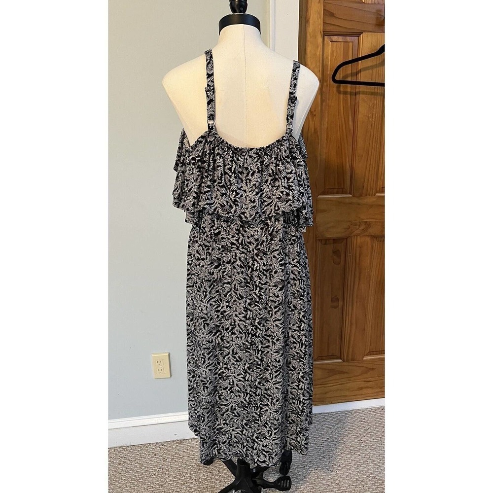 NWT Old Navy Womens 2X Dress Waist Defined Off The Shoulder Jersey Knit BLACK - Picture 2 of 4